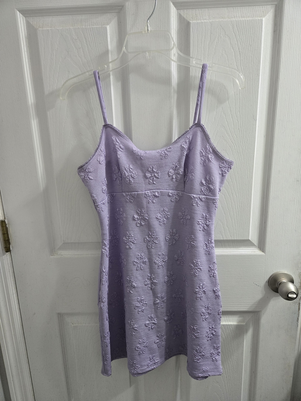 VINTAGE Y2K 90'S HANA Purple Floral Babydoll Dress Sleeveless Size Medium